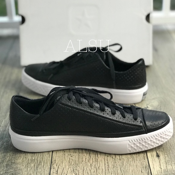 Converse Ctas Modern OX Leather Black White W AUTH - Picture 5 of 8